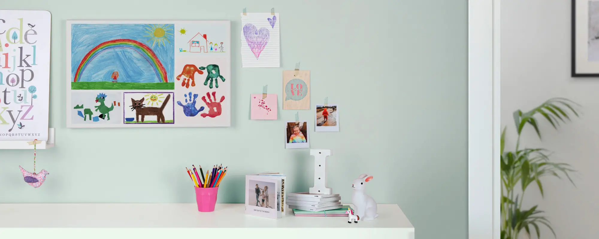 Create a Canvas with your child's drawings