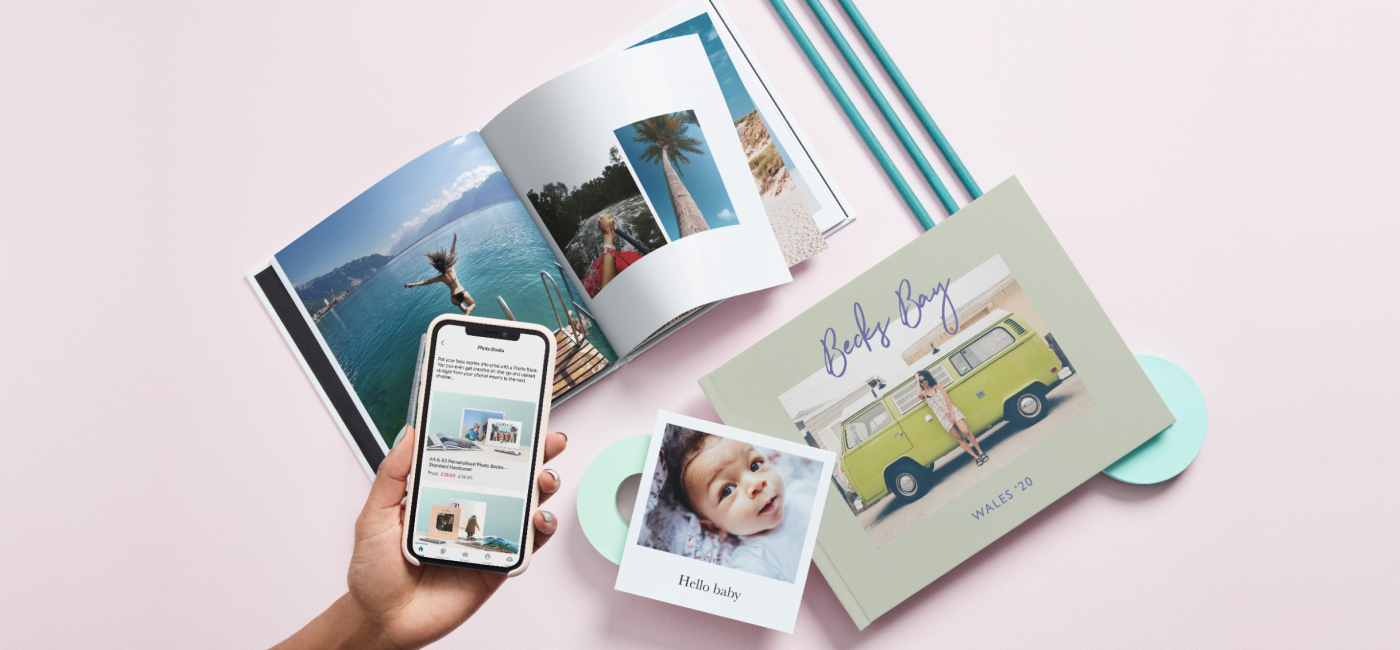 Create your photo book on the go with the app