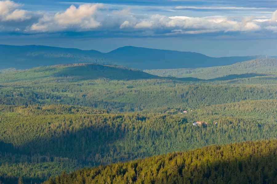 Endless pine forests and glacial lakes stretch across Šumava National Park in the Czech Republic, often called the 'green roof of Europe' and one of the best national parks in the Czech Republic featured in Photobox's guide.