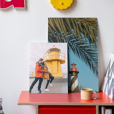 Aluminium photo print for him