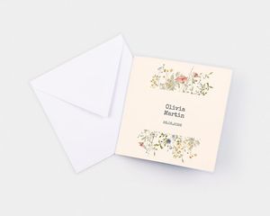 square folded cards