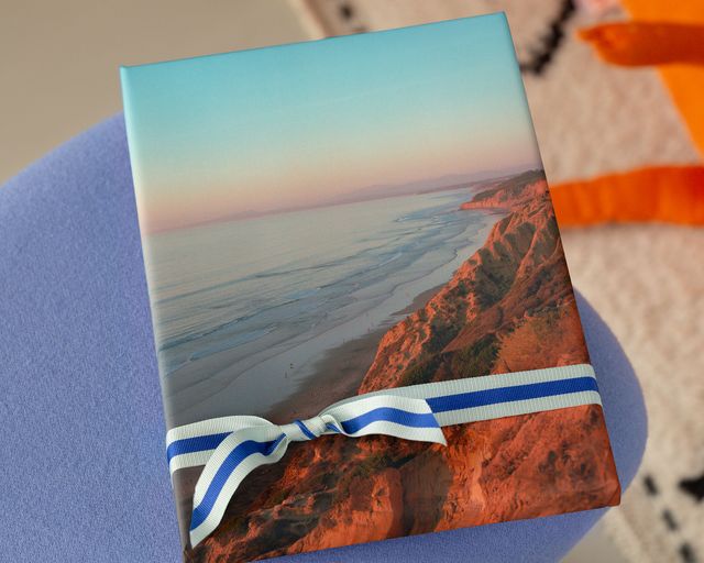 A personalised canvas as a new home gift