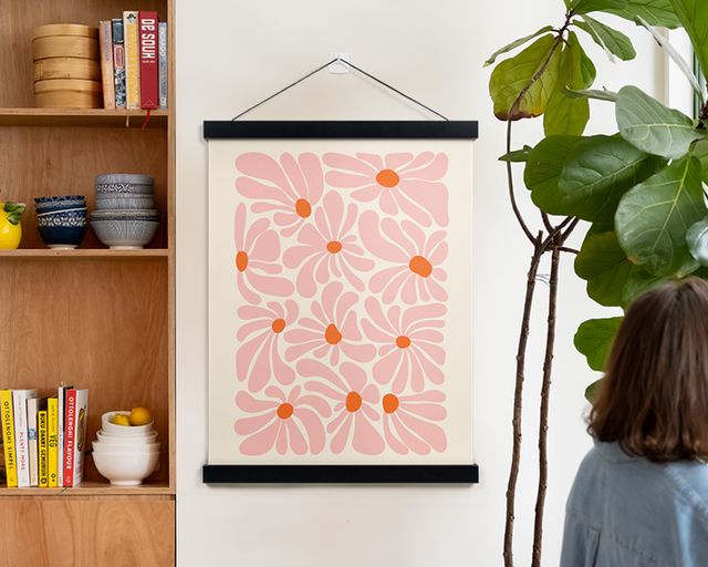Poster print of an abstract floral artwork.