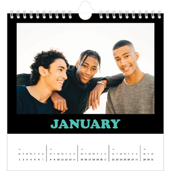 Square Photo Calendar — Fun type