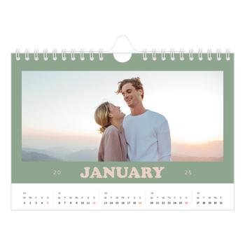 A5 Landscape Photo Calendar — Retro frames