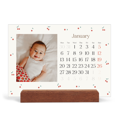 Easel Desk Calendar Landscape  — Cherry bliss [January]
