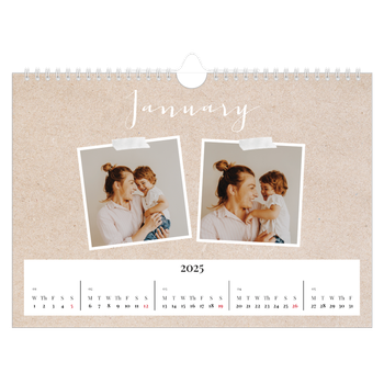 A4 Landscape Photo Calendar — Scrapbook calendar