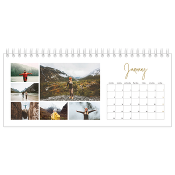 Desk Photo Calendar — Scribble text