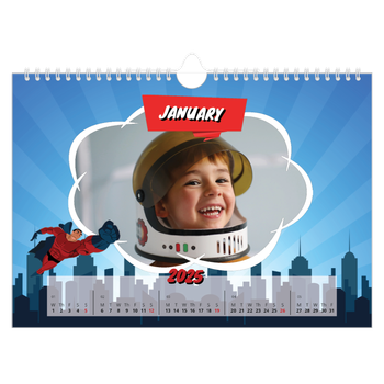 A4 Landscape Photo Calendar — Comic book