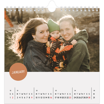 Square Photo Calendar — Photo sticker