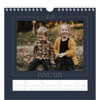 Square Photo Calendar — Prussian blue
