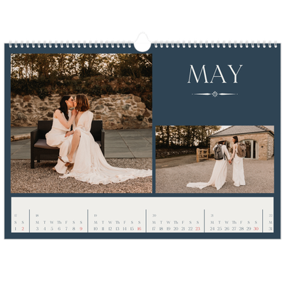 A3 Photo Calendar — Slate and serifs [May]