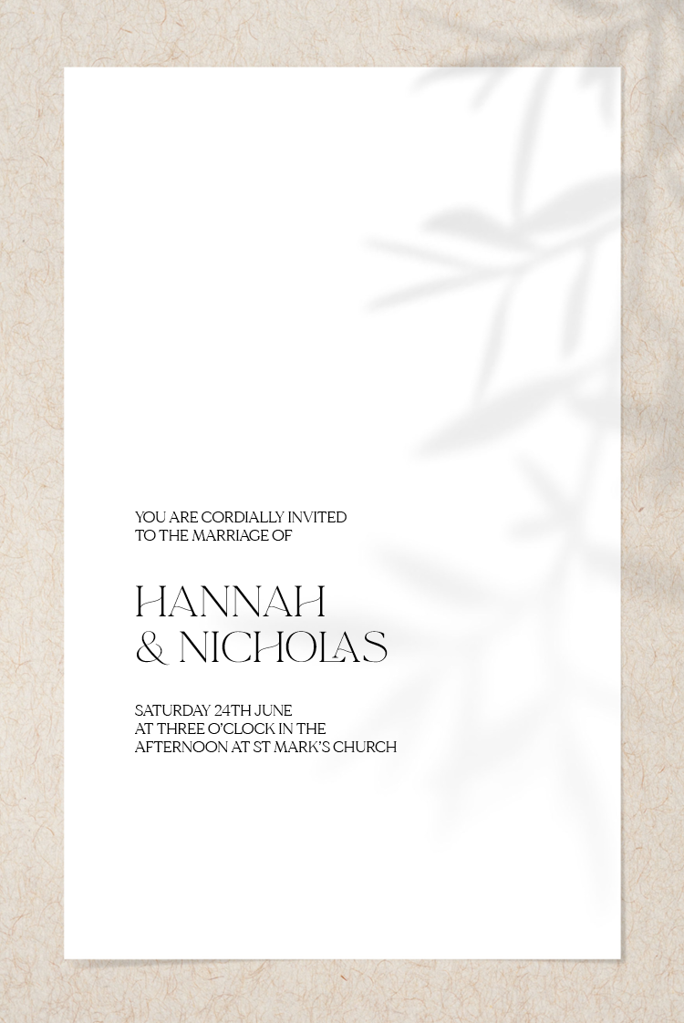 Invitations — Leafy shadows