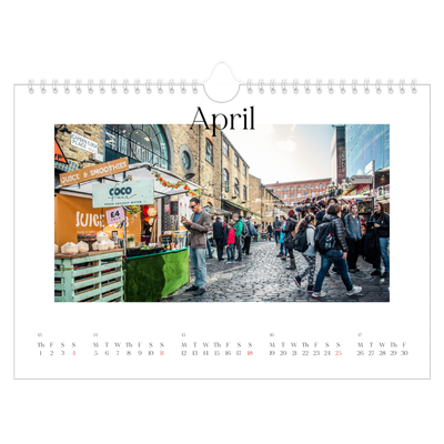 A4 Landscape Photo Calendar — My travelogue [April]