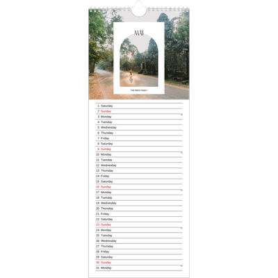 Slim Calendar  — The open arch [May]