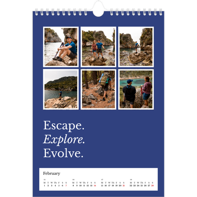 A4 Photo Calendar — Editorial Earth [February]