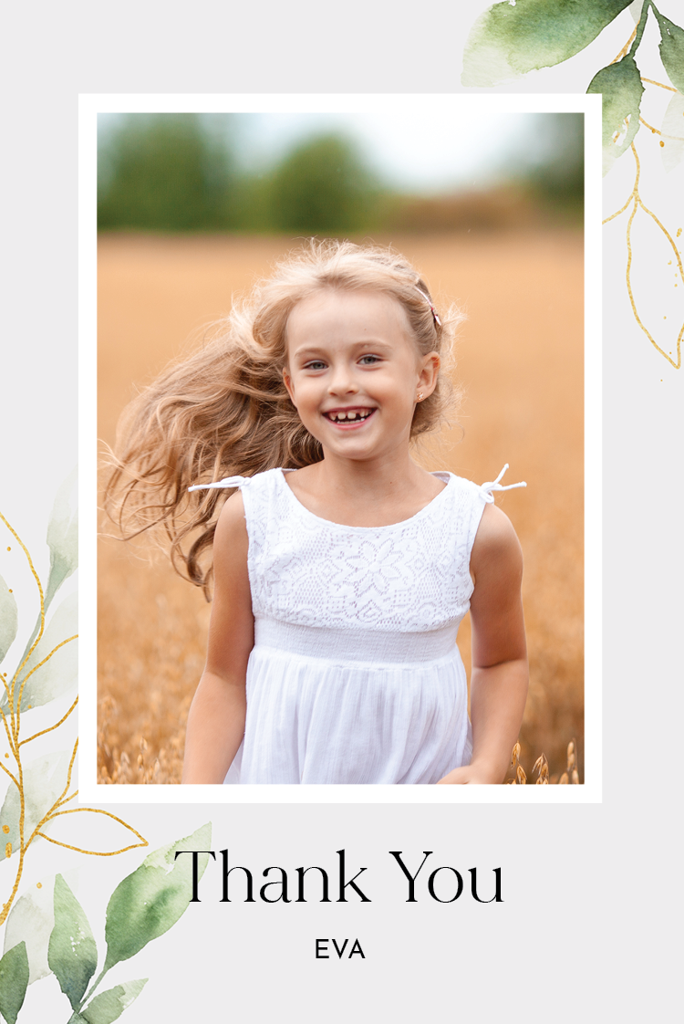 Thank you cards — Floral splash