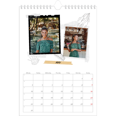 A4 Photo Calendar — Scrapbook flair [May]