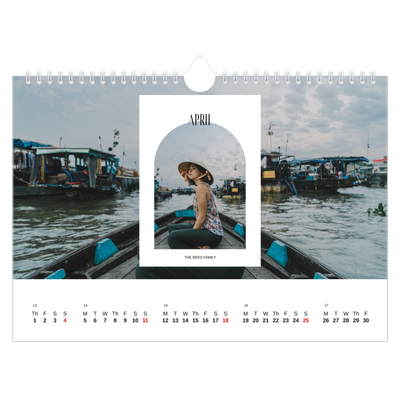 A4 Landscape Photo Calendar — The open arch [April]