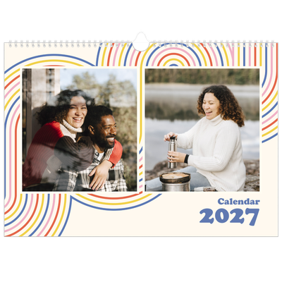 A3 Photo Calendar — Retro stripes [cover]