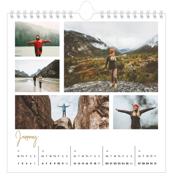 Square Photo Calendar — Scribble text
