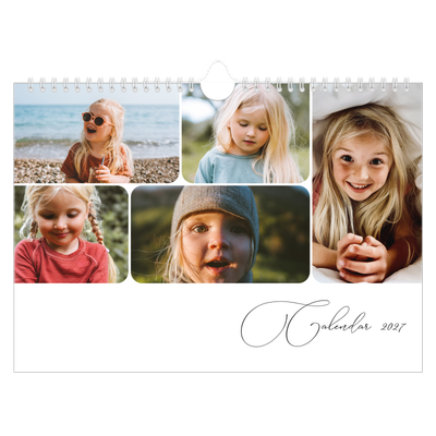 A5 Landscape Photo Calendar — Snapshots and script [cover]
