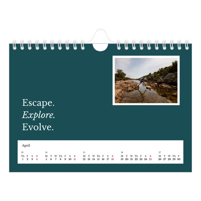 A5 Landscape Photo Calendar — Editorial Earth [April]