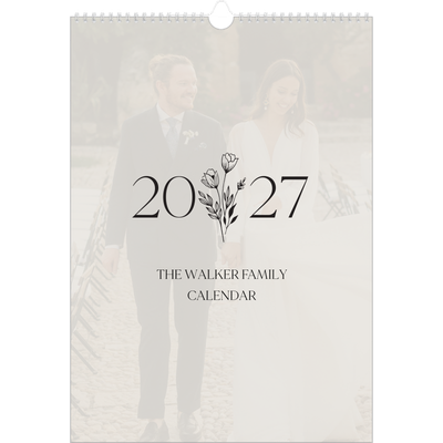 A3 photo calendars — Initials in bloom [cover]