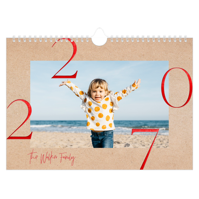 A4 Landscape Photo Calendar — Pops of red [cover]