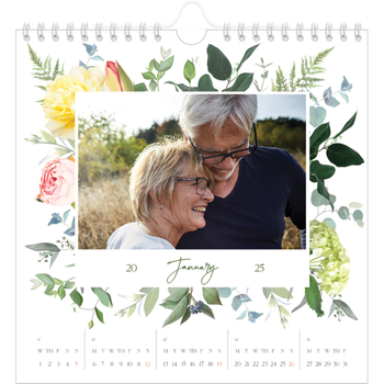 Square Photo Calendar — Traditional flowers