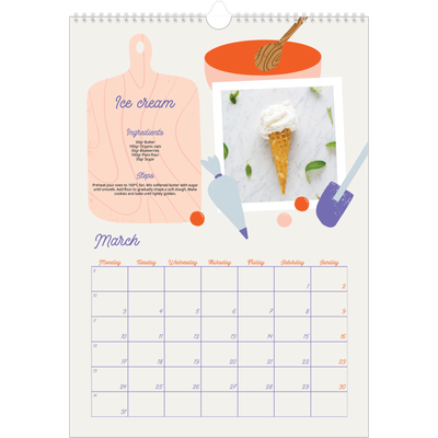 A3 photo calendars — Year in recipes [March]