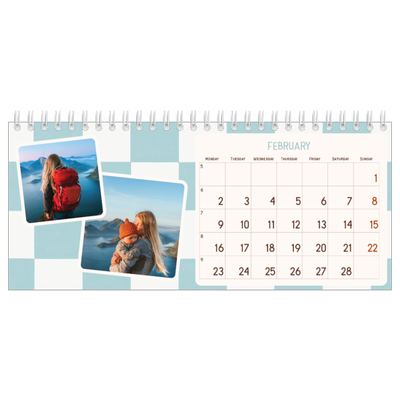 Desk calendars — Retro patterns [February]