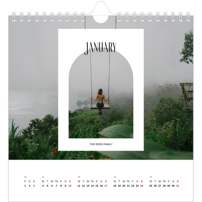 Square calendars  — The open arch [January]