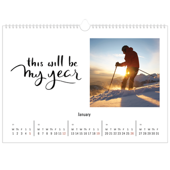 A3 Landscape Photo Calendar — Quotes