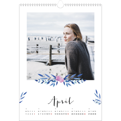 A3 photo calendars — Flower illustrations [April]