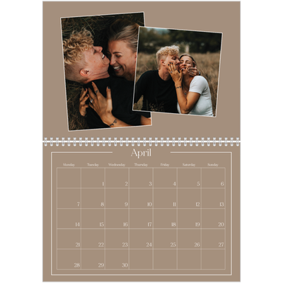 A4 Double Photo Calendar — Crafted memories [April]