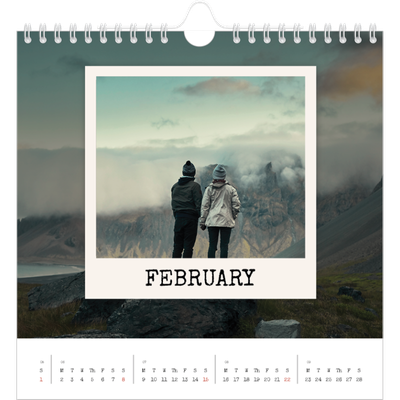 Square calendars  — The portrait edit [February]