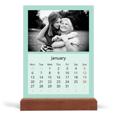 Easel Desk Calendar Portrait  — Neo Scandi [January]