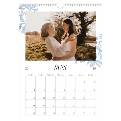 A3 photo calendars — Elegant floral [cover]