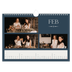 A4 Landscape Photo Calendar — Slate and serifs [February]