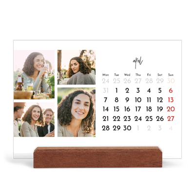 Easel Desk Calendar Landscape  — Photo arrangements [April]