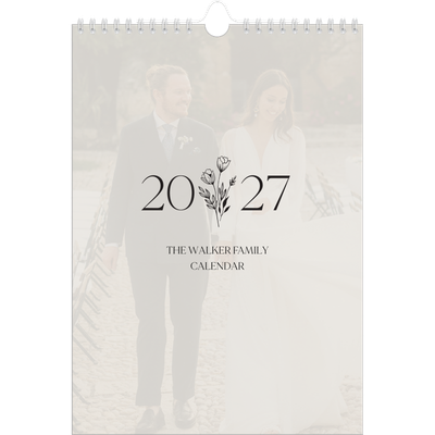 A4 Photo Calendar — Initials in bloom [cover]