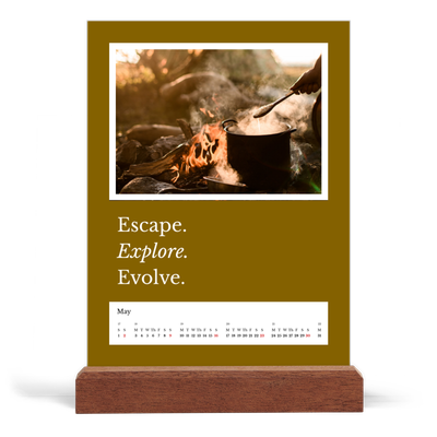 Easel Desk Calendar Portrait  — Editorial Earth [cover]