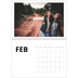A4 Double Photo Calendar — White space [February]