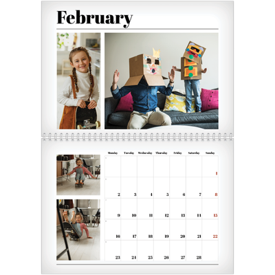 A4 Double Photo Calendar — Hot off the press [February]