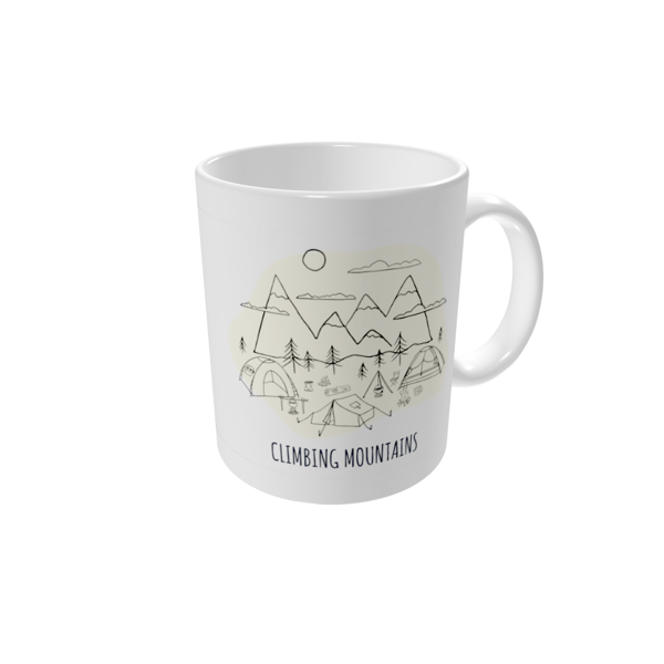 Personalised mugs — Camping doodle