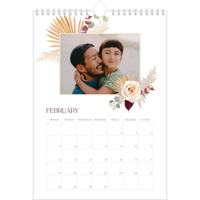 A4 Photo Calendar — Boho [February]
