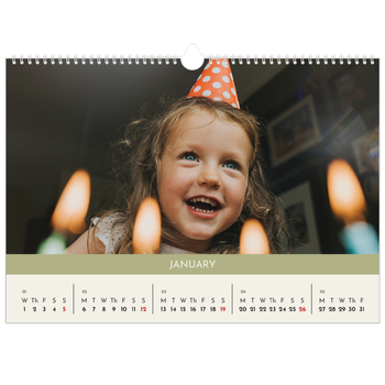 A3 Landscape Photo Calendar — Pastel chapters