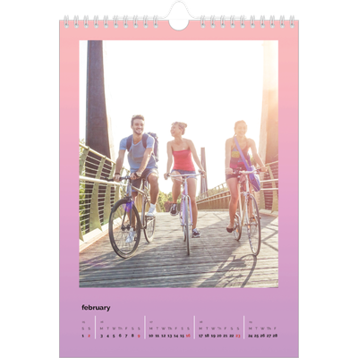 A4 Photo Calendar — Pastel shades [February]