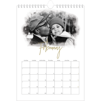 A4 Photo Calendar — Photo effects [February]